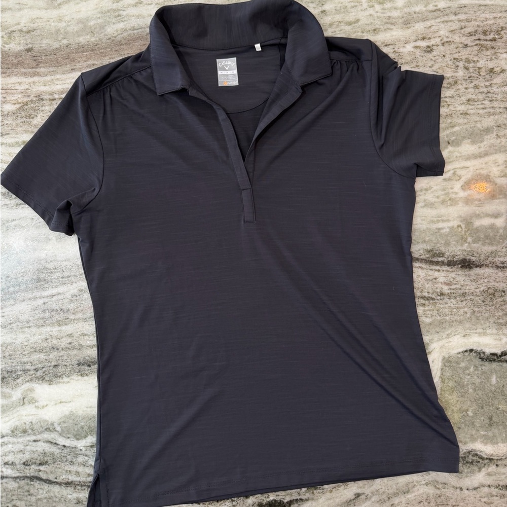 Callaway Opti Dry Women's Dark Gray Polo Shirt Short Sleeve